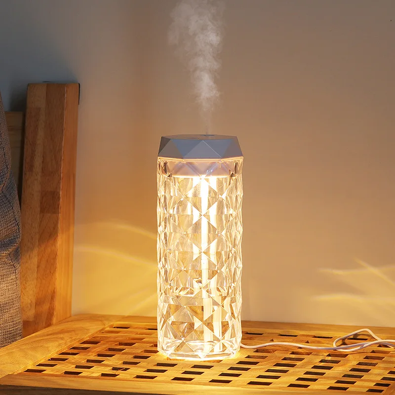 

Crystal Lamp Humidifier Timing 3 Adjustable Light Modes 900ML USB Air Humidifier LED Lamp Essential Oil Diffuser Maker Fogger