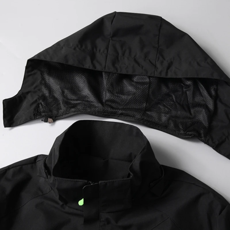 Мужская одежда больших размеров куртка со съемной шапкой уличная ветрозащитная