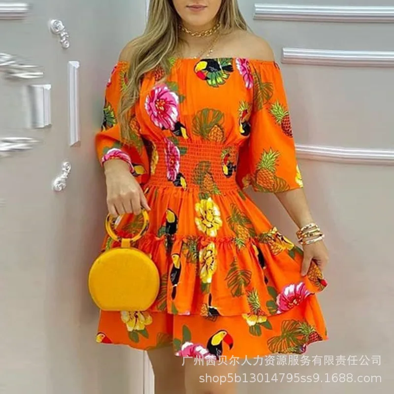 Платье-мини женское однотонное с принтом элегантное пляжное короткое