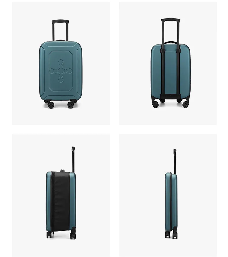 20 Inches Female Large-capacity Front Opening Business Travel Suitcase Universal Wheel Password Trolley Case Foldable Luggage