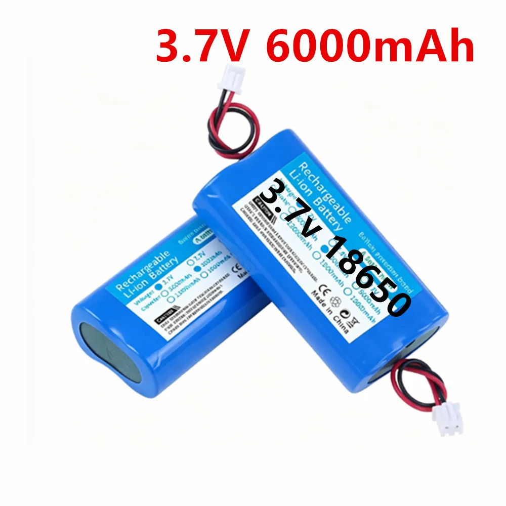 Фото Аккумуляторная литий-ионная батарея 3.7V 6000mAh 18650 для рыболовных фонарей, мегафонов, аварийных устройств и игрушек №1