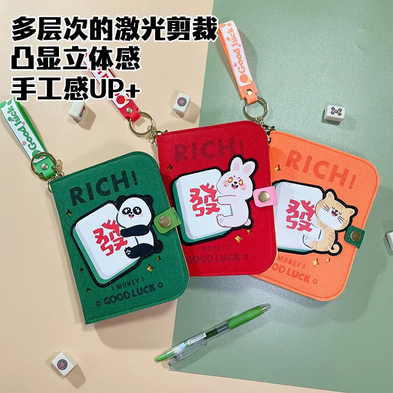 Новинка 2024 портативный блокнот с кармашком для проверки в маджонге учетная