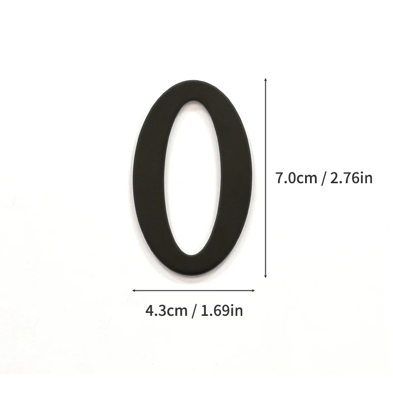 

Металлические дверные номера черные 7*4 см