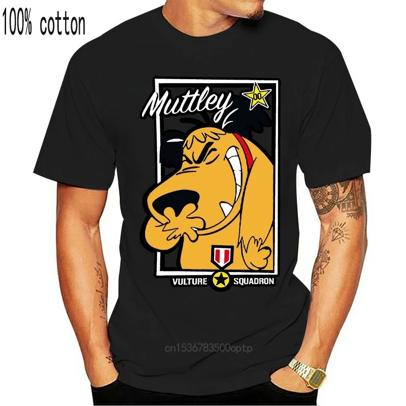 Camiseta de algodón de MUTTLEY 2 Dick Dastardly Vulture Squadron-cracky Races Harajuku para hombre