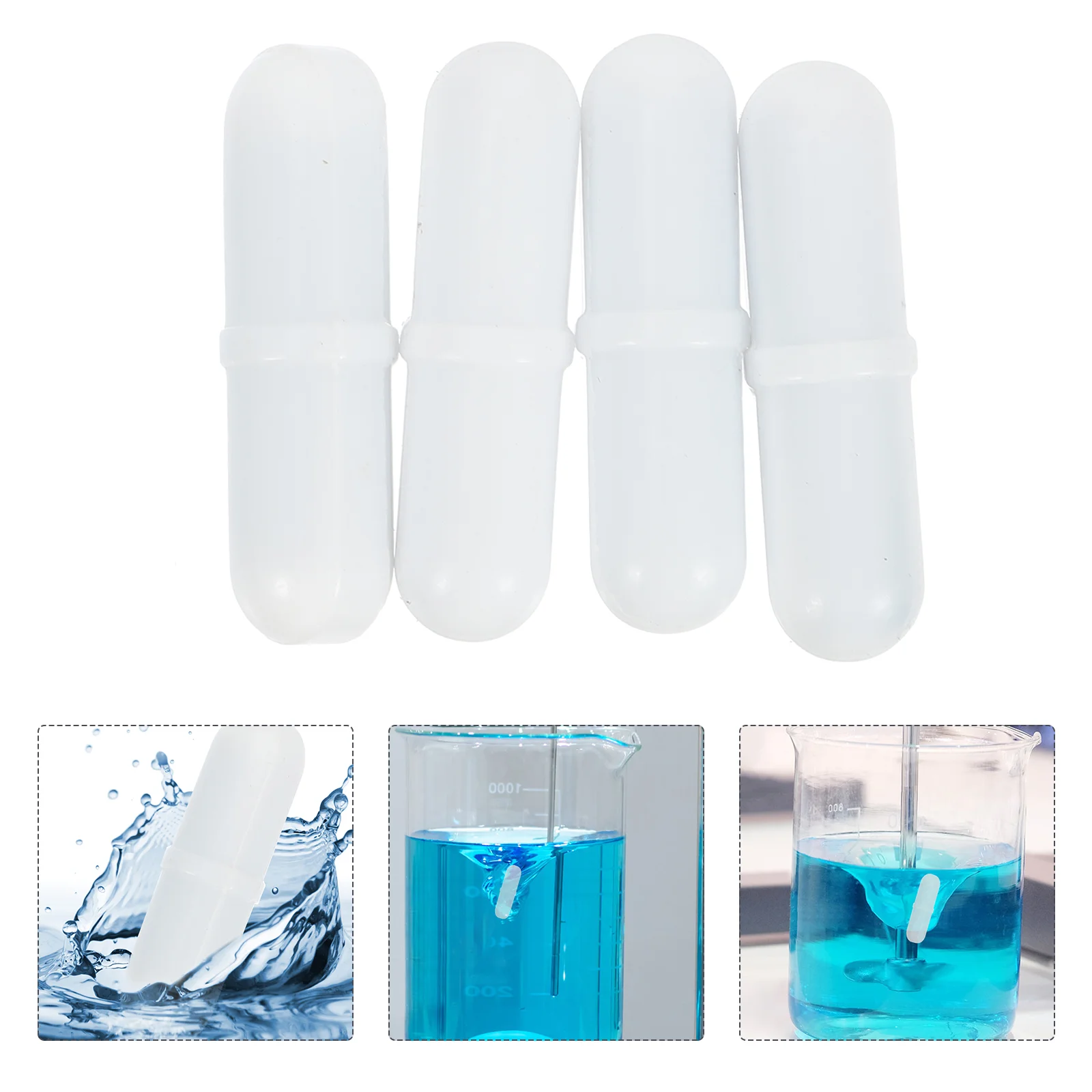 

4pcs Premium Sturdy Durable Bars Magnetic Stirrer Magnetic Stir Bars for Laboratory