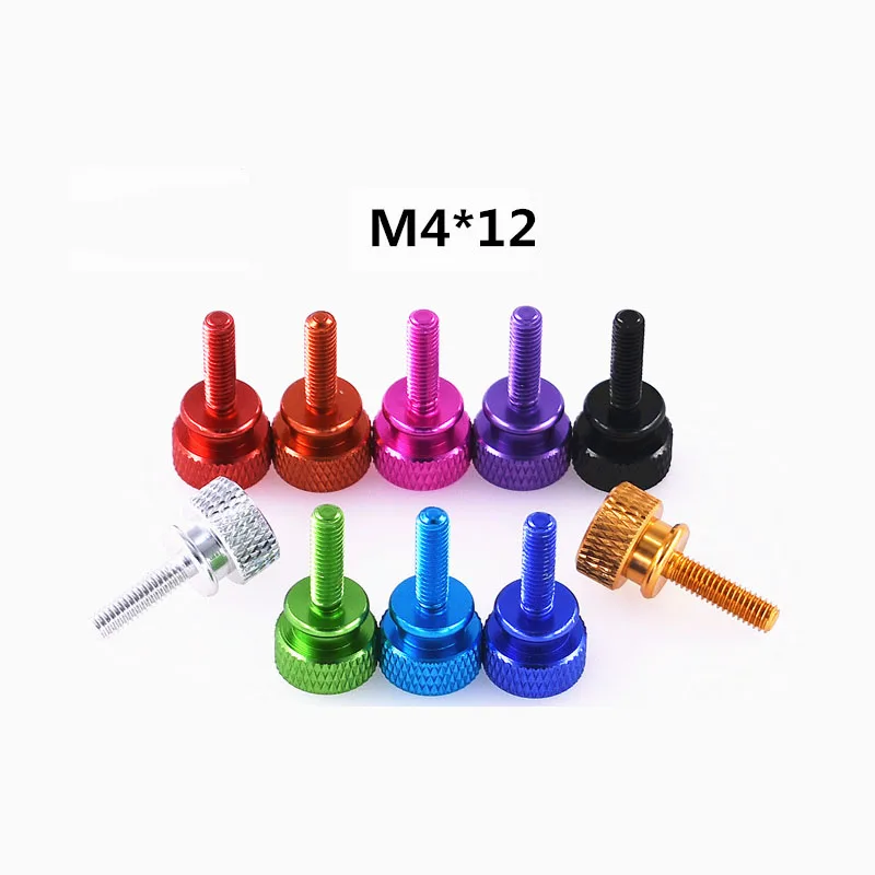 

1Pcs /5Pcs M4x6mm/8mm/10mm/12mm Colourful Aluminum Knurled Head Computer Case Screw Hand Tighten Thumb Screws