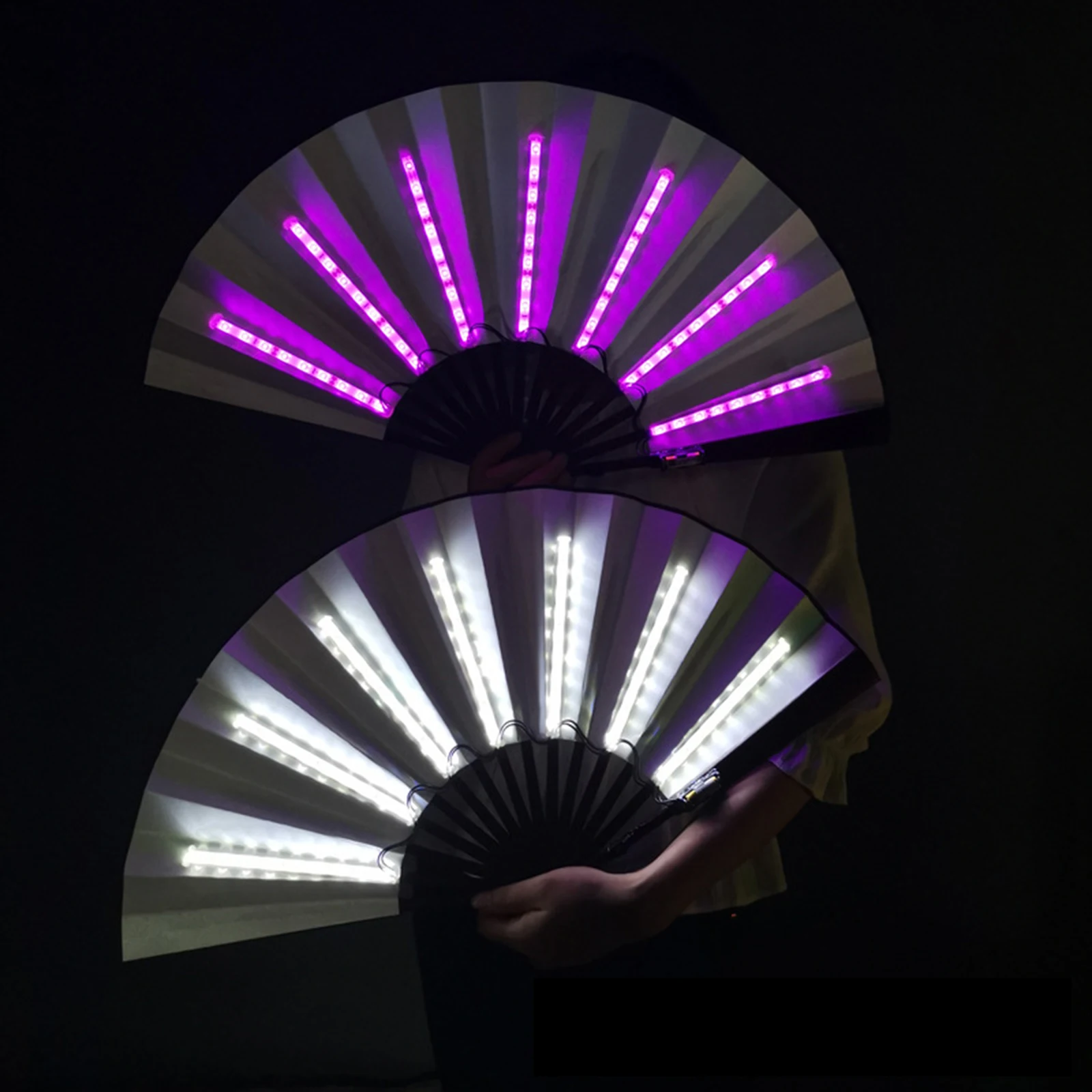 

LED Luminous Folding Fan Chinese Style Party / Dance Folding Fan LED Paper Fan Music Festival Stage Light Decoration