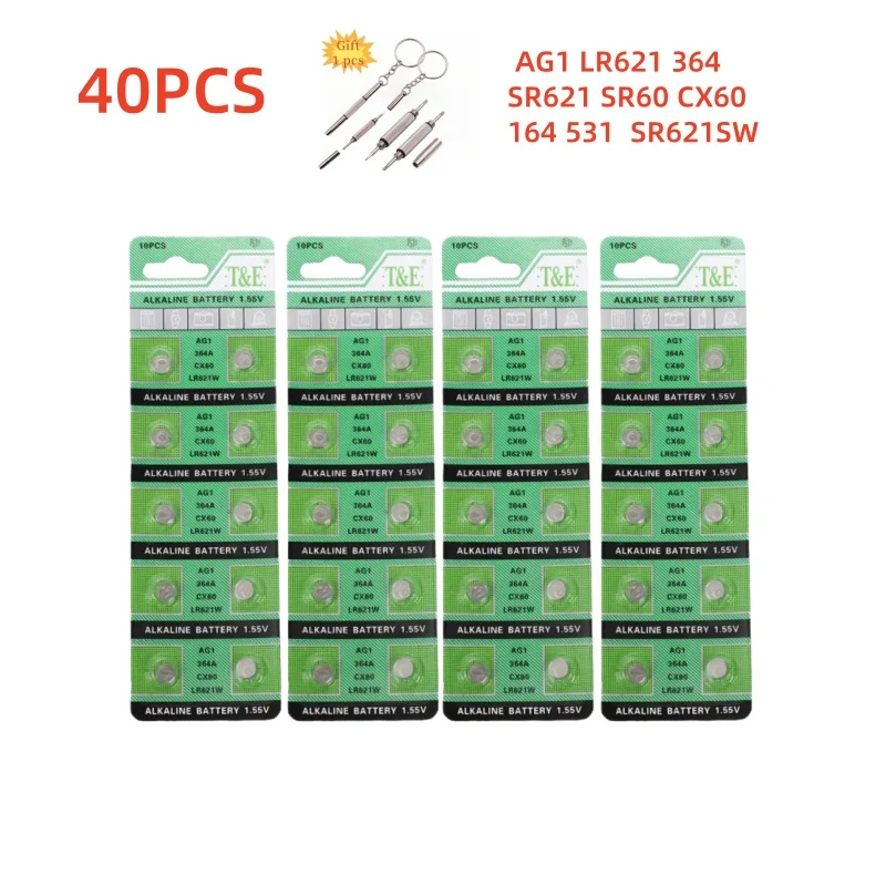 Фото 10-100 шт., батарейки AG1 LR621 364 164 531 SR621 SR621SW SR60 CX60 1,5 в №3