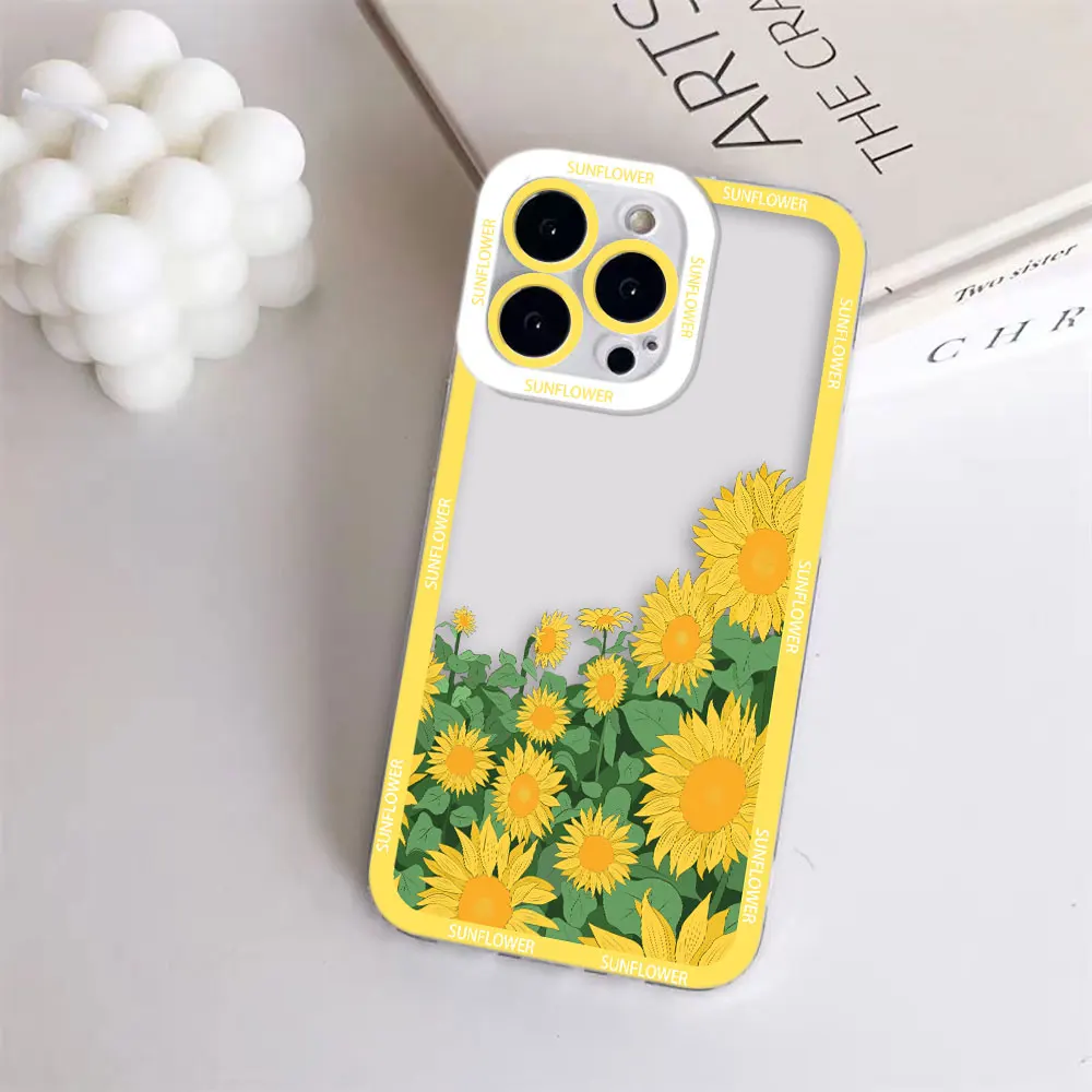 Красивый чехол с подсолнухами прозрачный ангельскими глазами для OPPO RENO 11 11F 10 8 8Z 8T