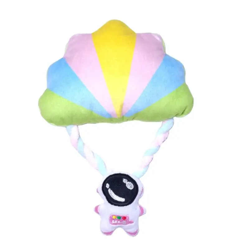 

Creative Hot Air Balloon Astronaut Shaped Squeaky Molar Toy Puppy Bite Toy