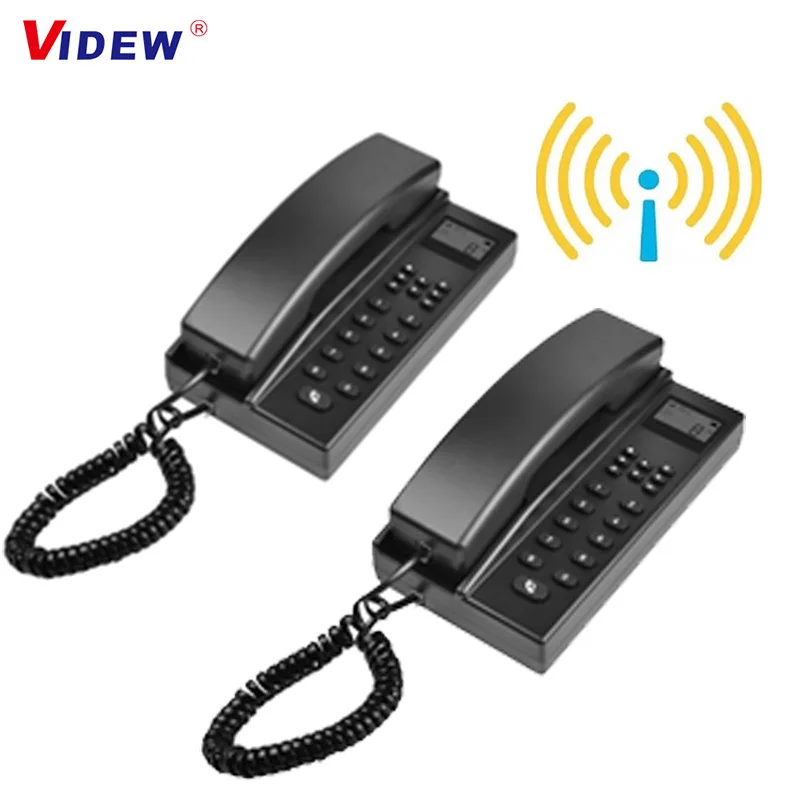 Wireless Telephone Intercom System 433Mhz Audio Calling Intercom  Handsets Walkie-Talkie for Hotel Warehouse Office Factory Home