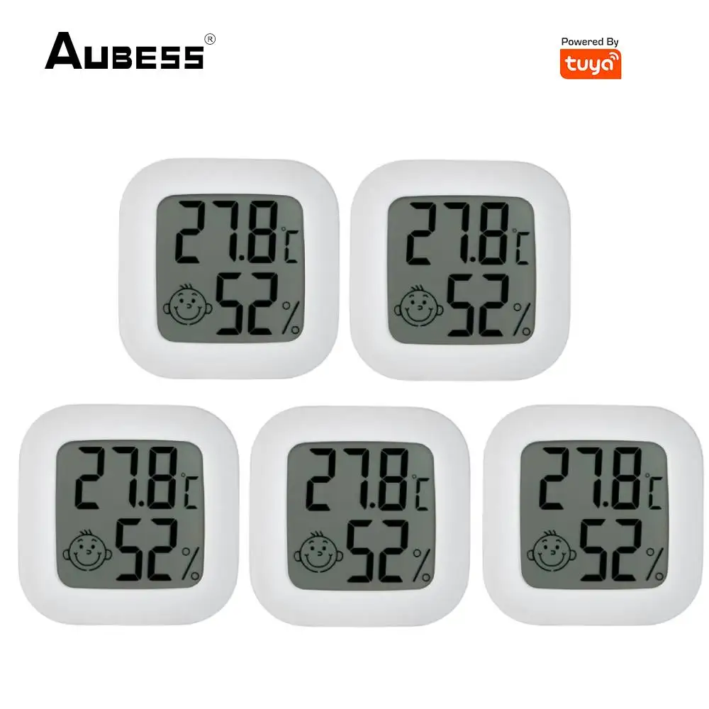 

1pc Tuya Bluetooth Temperature And Humidity Sensor Indoor Hygrometer Thermometer With LCD Display Support Alexa Google Assistant