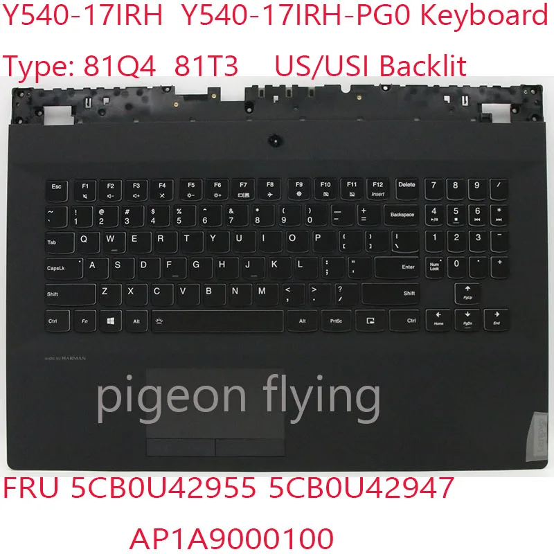 

Y540-17 Keyboard 5CB0U42955 5CB0U42947 AP1A9000100 For Legion Y540-17IRH Laptop 81Q4 Y540-17IRH-PG0 Laptop 81T3 US/USI Backlit