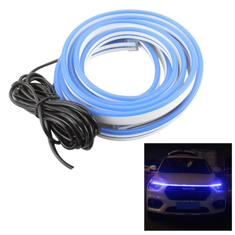 

71inch Bright LED Light Strip for Car Hood Decorative Cars Daytime Running Light AutoLighting Assemblies