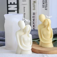 large 3d romantic couple portrait lovers silicone candle mold carving art aromatherapy plaster home decoration mold wedding gift