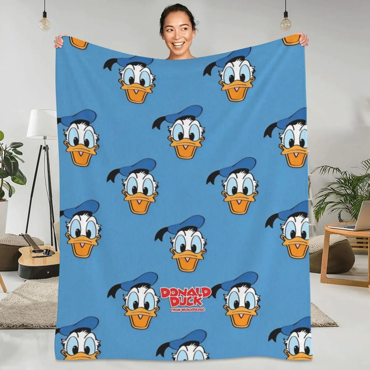 Одеяло Дональд Дак качественное мягкое одеяло с героями мультфильмов весеннее