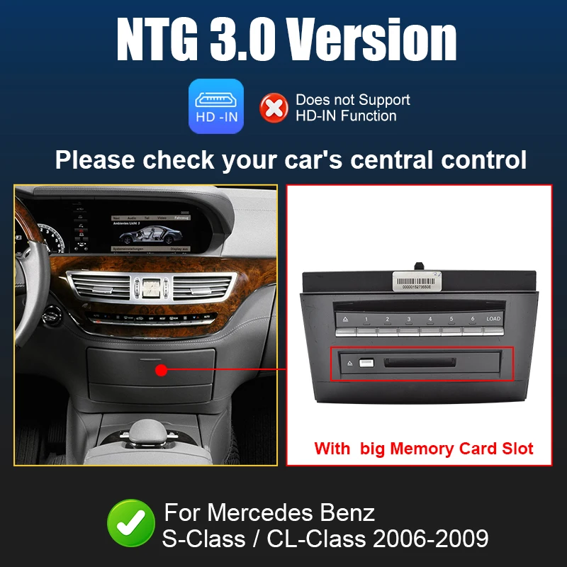 Беспроводной CarPlay для Mercedes Benz S-Class/CL W221 2006-2012, с Android Auto Mirror Link AirPlay, функция воспроизведения автомобиля