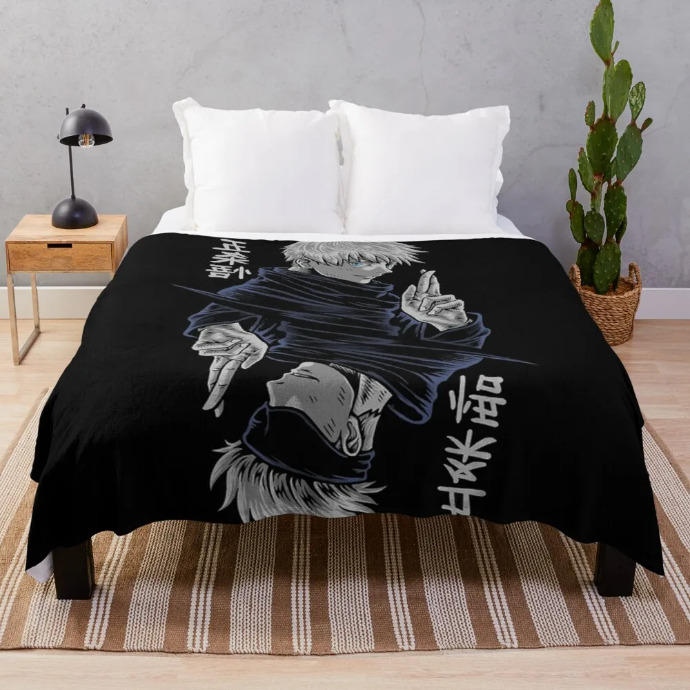 

Gojo Satoru Jujutsu Throw Blanket flannel fabric velor blankets