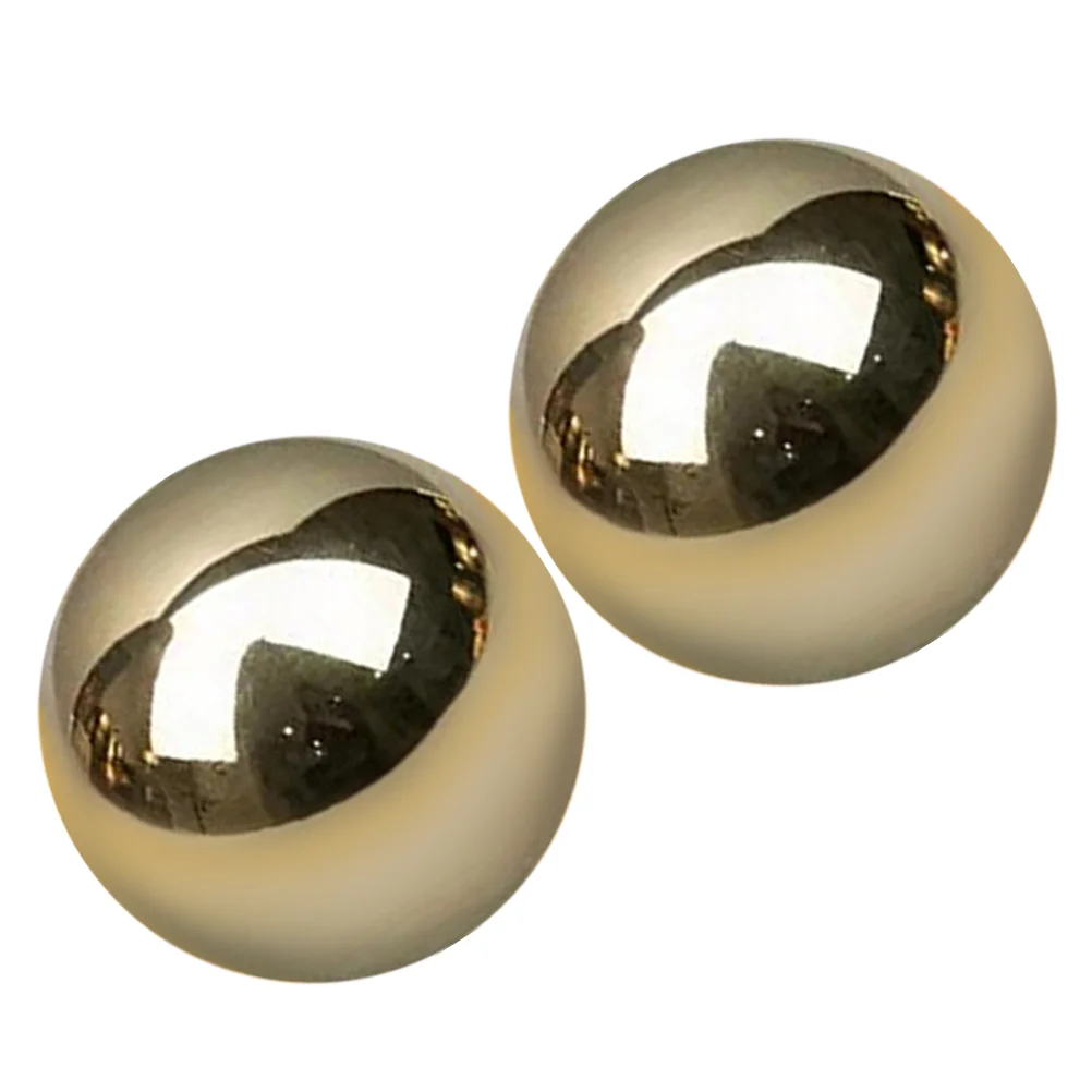 

2 Pcs Brass Exercise Ball Massage Hand Balls Massager Small Rolling Massaging Massagers Training