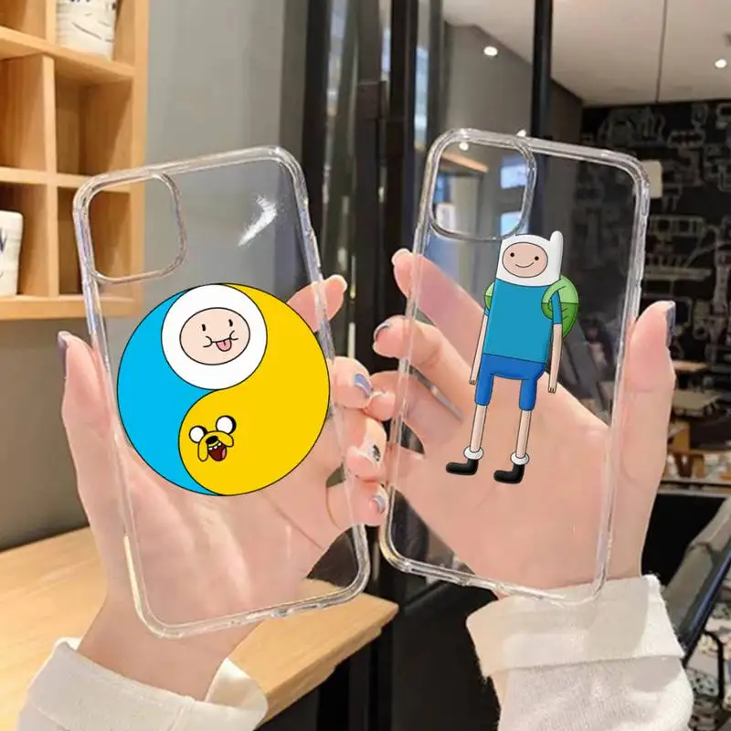 Чехол для телефона Adventure Time Finn Mertens Anime для iPhone 11 12 Mini 13 Pro XS Max X 8 7 6s Plus 5 SE XR, прозрачный.