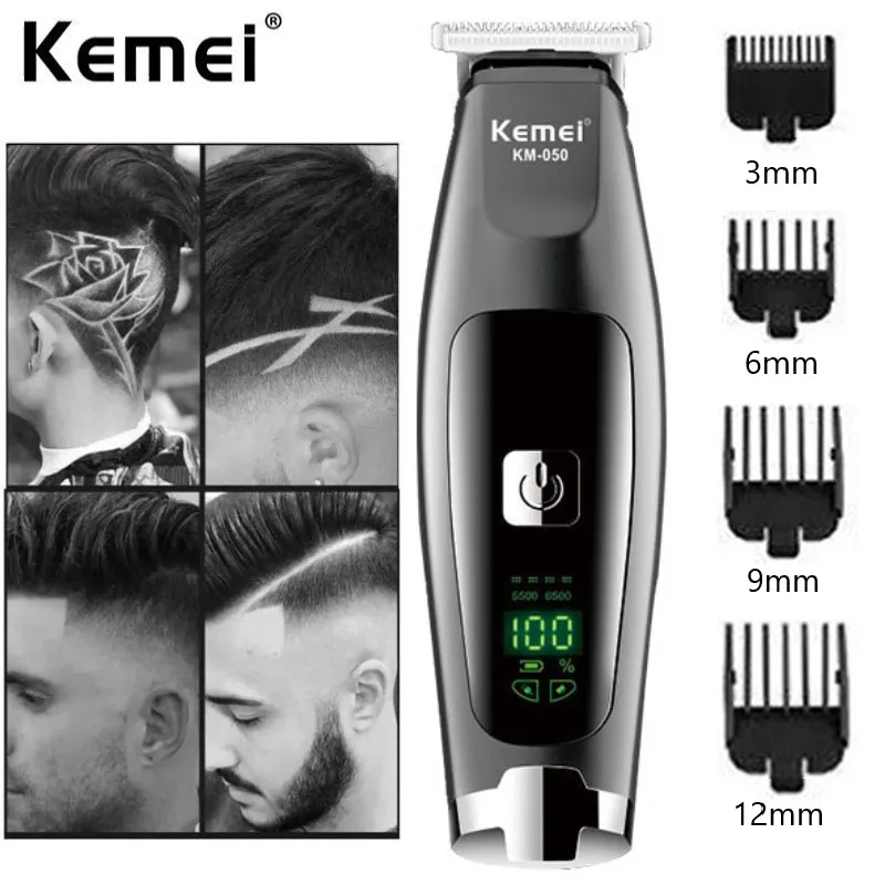 

Kemei Electric Hair Clipper for Men Rechargeable Hair Trimmer Professional Razor Hair Cutting Machine Haircut Barber Clippers