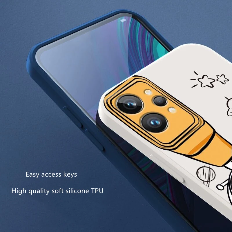 cute cartoon phone case for realme gt 2 pro cover for realme gt neo 2 t master explorer funda astronaut tpu soft silicone bumper free global shipping