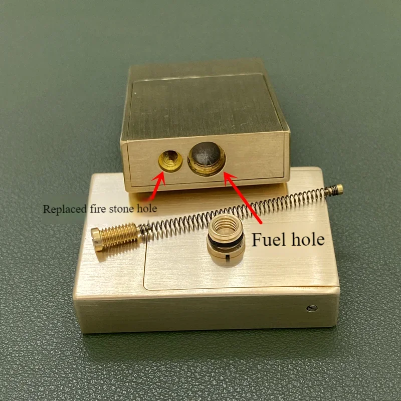 Латунная керосиновая Зажигалка ручной работы с ящиком зажигалка технологией