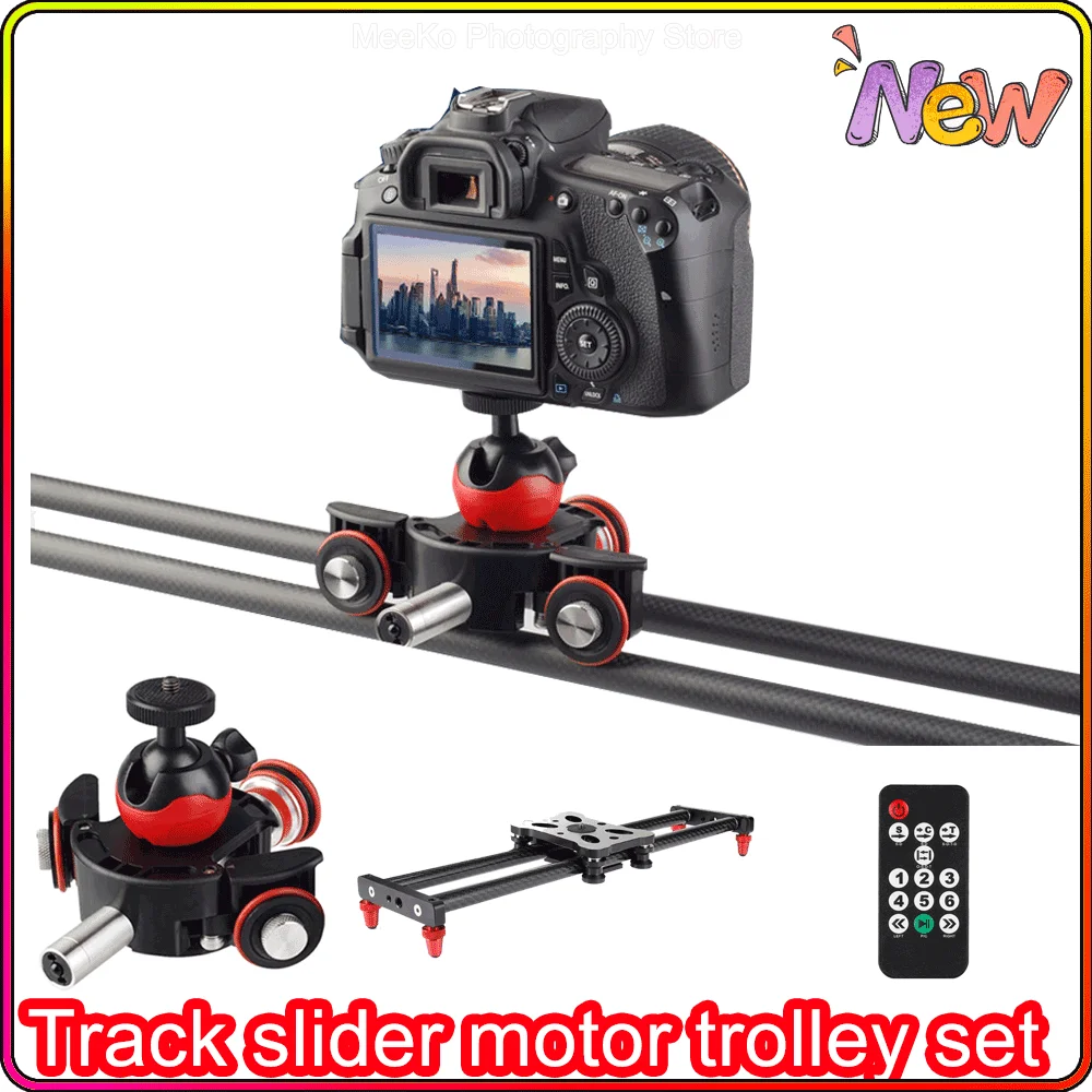 

LENSGO Camera Video Track dolly Motorized Electric Slider Motor Dolly Truck Car for Nikon Canon Sony DSLR Camera 3-wheel dolly