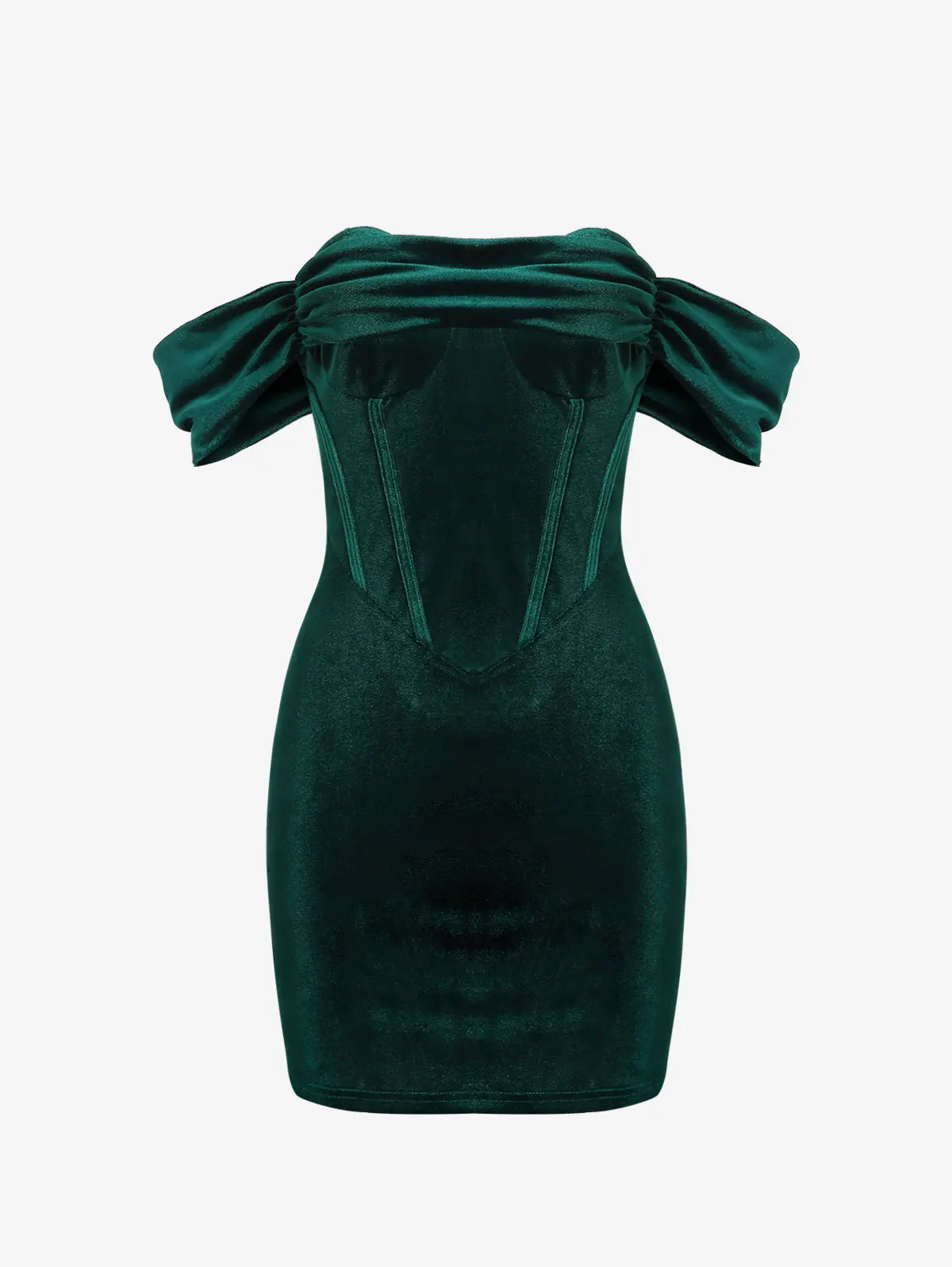 

Женское Бархатное облегающее платье с открытыми плечами