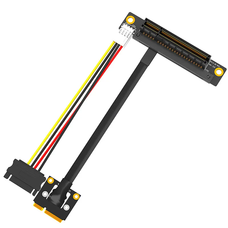 Кабель-адаптер Mini PCIe на PCI-E 1X 4X 8X 16X с углом поворота 270 градусов, аксессуары для игровых ПК, для видеокарт, звуковых и сетевых карт (art.: 3920dbef702f3) - 3920dbef702f3