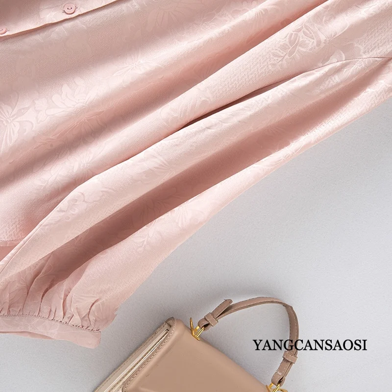 Женская модная новинка 2024 рубашка из 100% натурального шелка тутового шелкопряда с