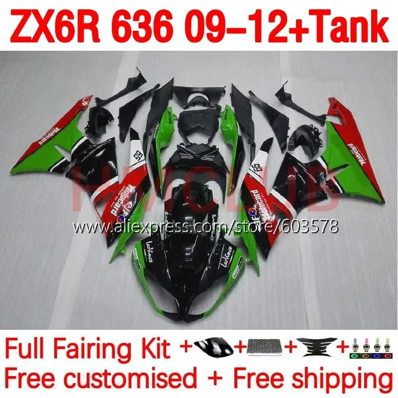 

+Tank OEM For KAWASAKI NINJA ZX636 ZX-6R ZX 6R 6 R 636 ZX-636 ZX6R 09 10 11 12 2009 2010 2011 2012 Fairing 205No.22 green red