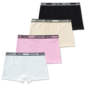 4Pcs/Lot Girls Boxer Briefs Panties Underwear Underpants Girl for Kids Children 8-14Y