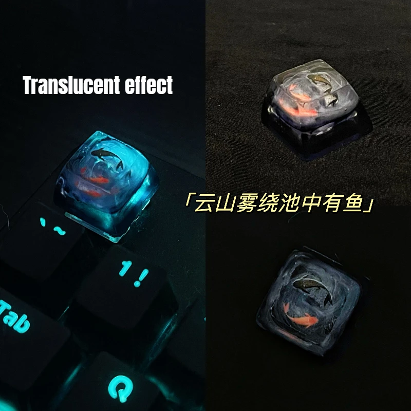 Колпачки для клавиш Cyprinus Carpio креативные колпачки ручной работы OEM R4 высота Koi Artisan