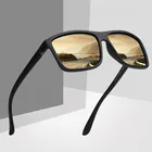 Солнцезащитные очки унисекс поляризационные, брендовые классические квадратные винтажные зеркальные солнечные очки из пластика, чёрные для вождения, UV400