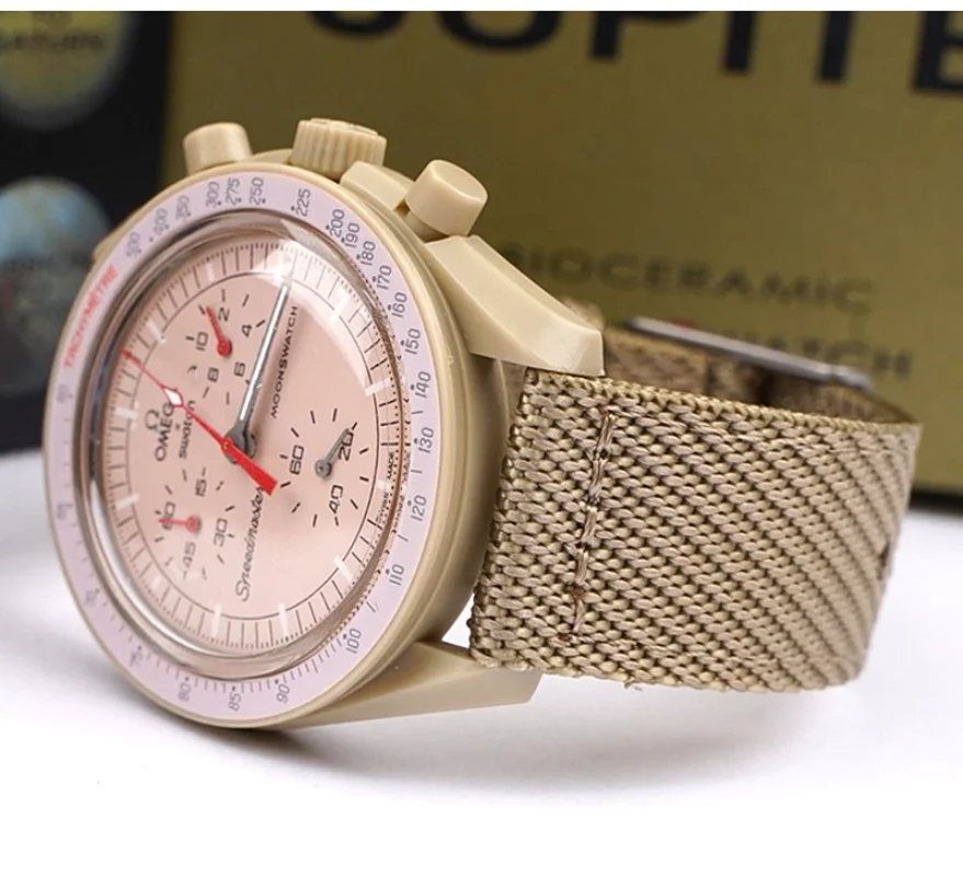 Ремешок для часов Omega X Swatch MoonSwatch Series нейлоновый быстросъемный сменный браслет