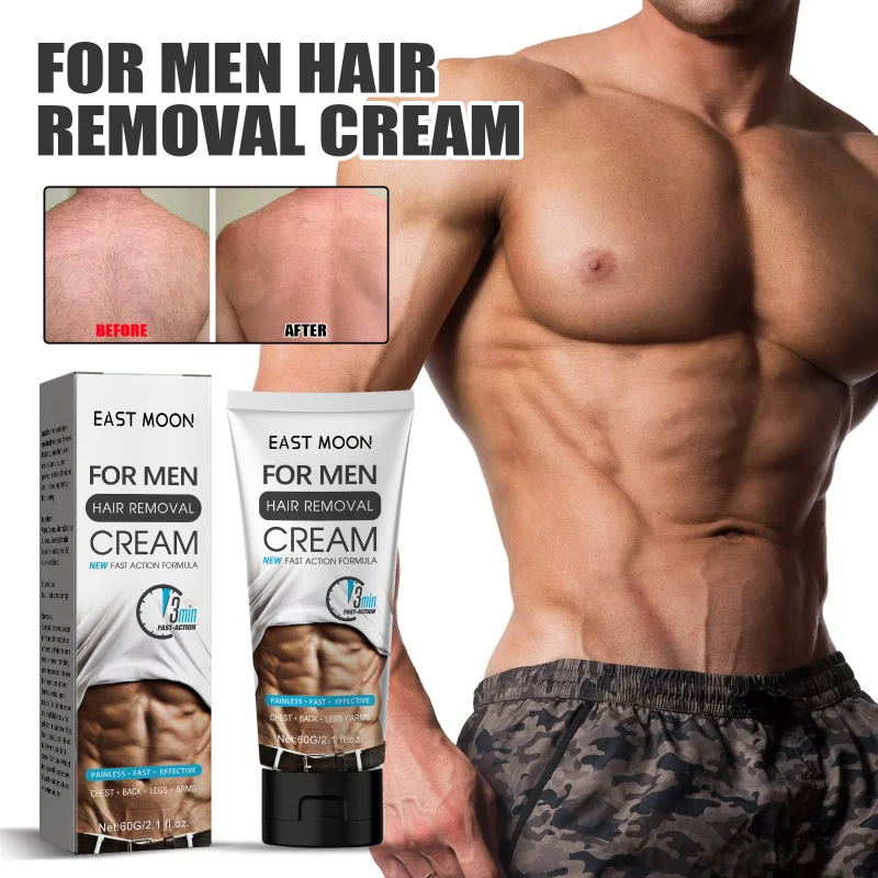 

Men's hair removal cream chest hair Legs Arms armpit Beard remover Body Skin Beauty for man Painless Permanent depilation wax