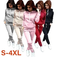 womens hoodies set tracksuit pullover hoodie and pant sets jogging sweatsuit