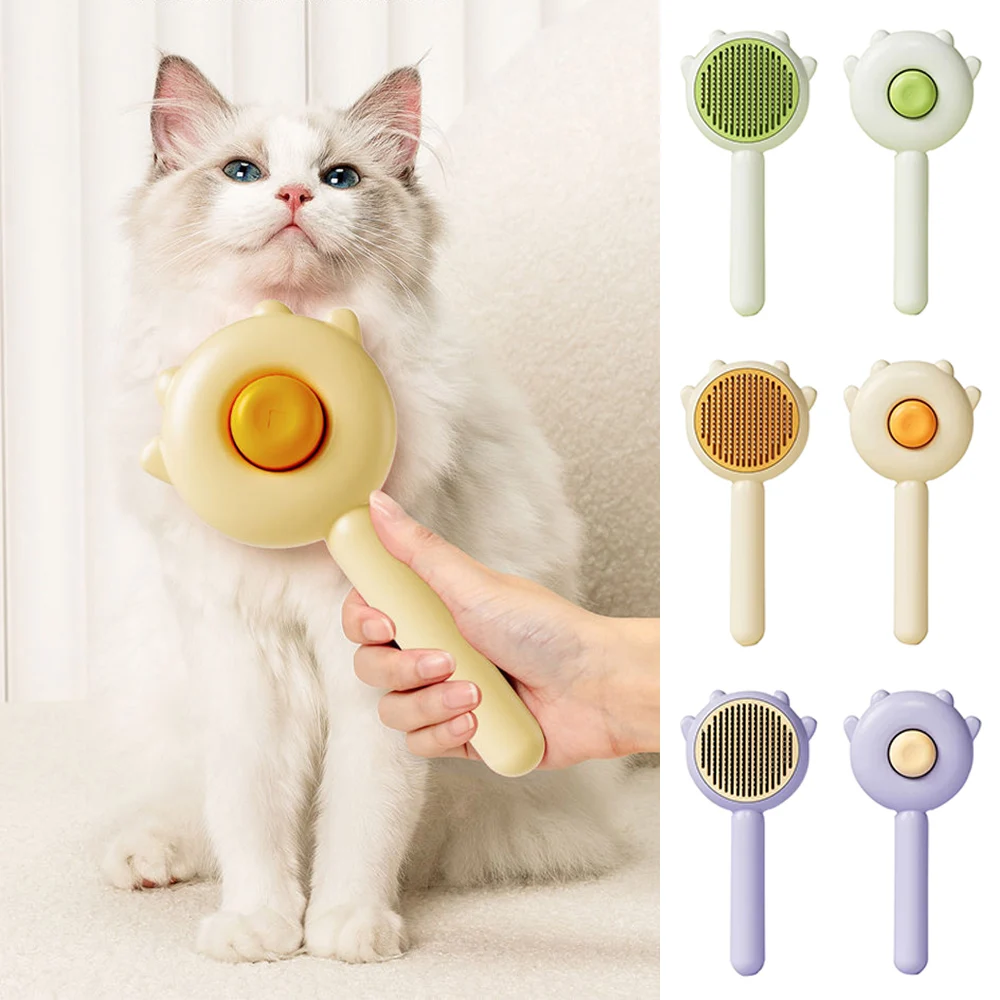 

Pet Grooming Needle Brush Pet Comb Hair Remover Pets General Supplies with Pet Nail Clippers For Cat Dog Cleaning Care