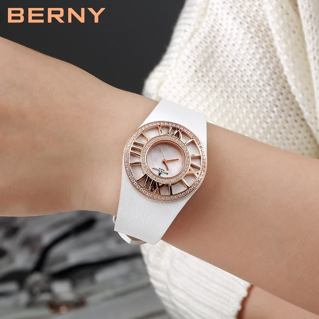 Ladies Luxury Casual Wristwatch - Genuine Leather Strap 6