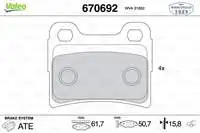 

670692 for rear brake disc BALATA dating VI / VII 16V/16V/16V/16V//inch inch