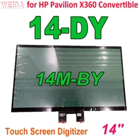 14 touch for hp pavilion x360 convertible 14 dy series laptops touch screen digitizer 14m by touch glass panel replacement
