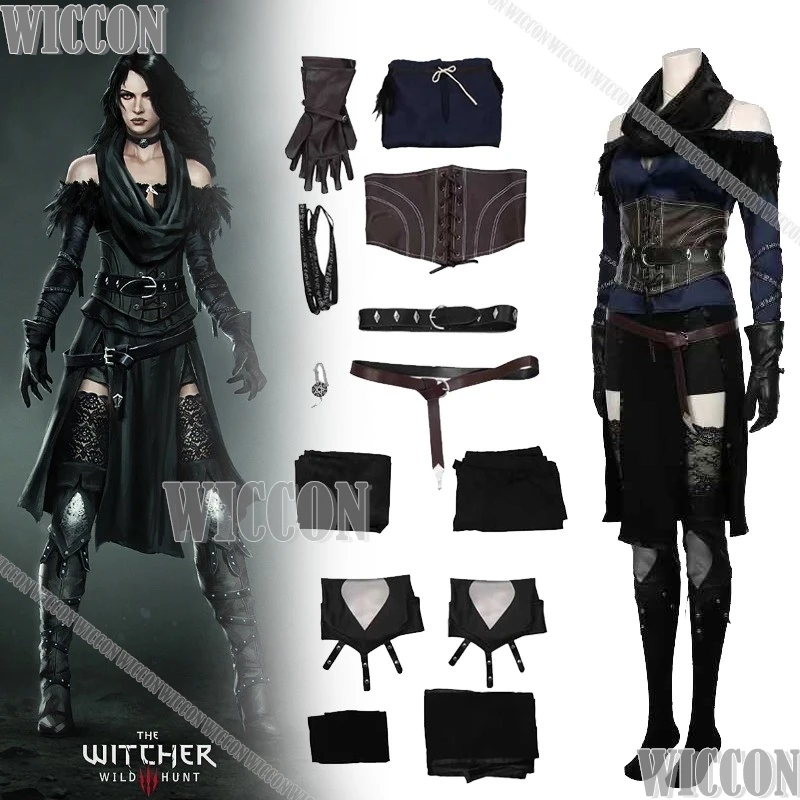 Фото Witcher3 Yennefer of Vengerberg Janka Jenny, одежда для косплея, игра на Хэллоуин, женская униформа для взрослых, брючный костюм, парик, наряд Comic Con №1