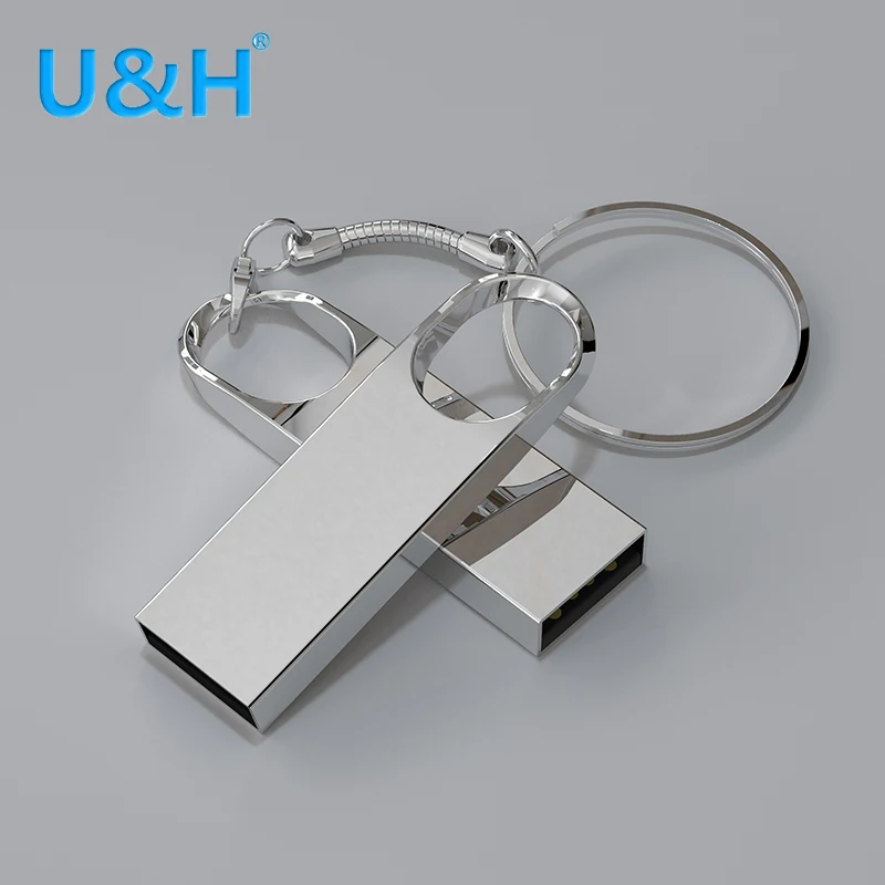 

Business Metal usb Flash Drive 4GB 8GB Mini Pen Memory Stick 16GB 32GB 64GB Waterproof Gifts with Keychain Free Shipping