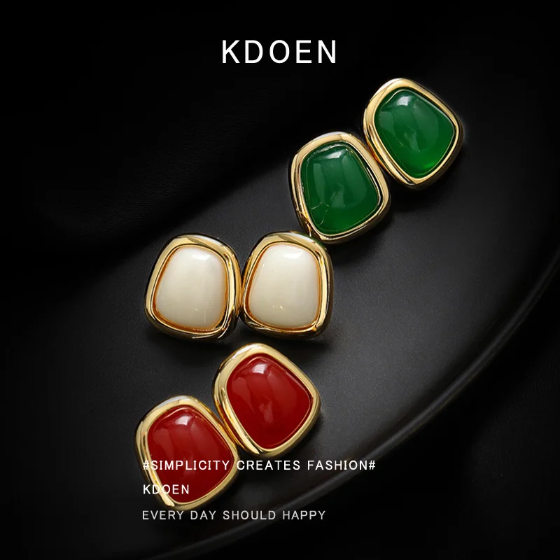 Простые и роскошные серьги из смолы геометрического цвета в Европе Америке