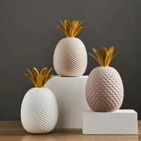 pineapple figurines ceramic statue modern home decoration accessories nordic fruit model sculpture christmas decorations gifts