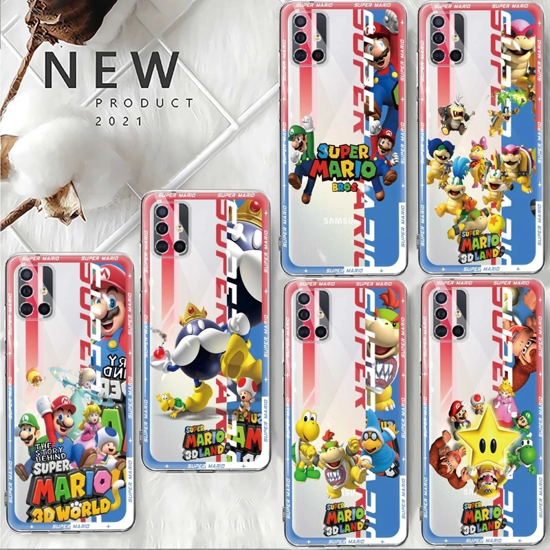 Funda Case For Samsung Galaxy A53 A12 A13 5G A21s A52 A32 4G A51 A23 A33 A73 A22 A72 A31 A71 A52s Super Mario Game Cute Cartoon images - 6