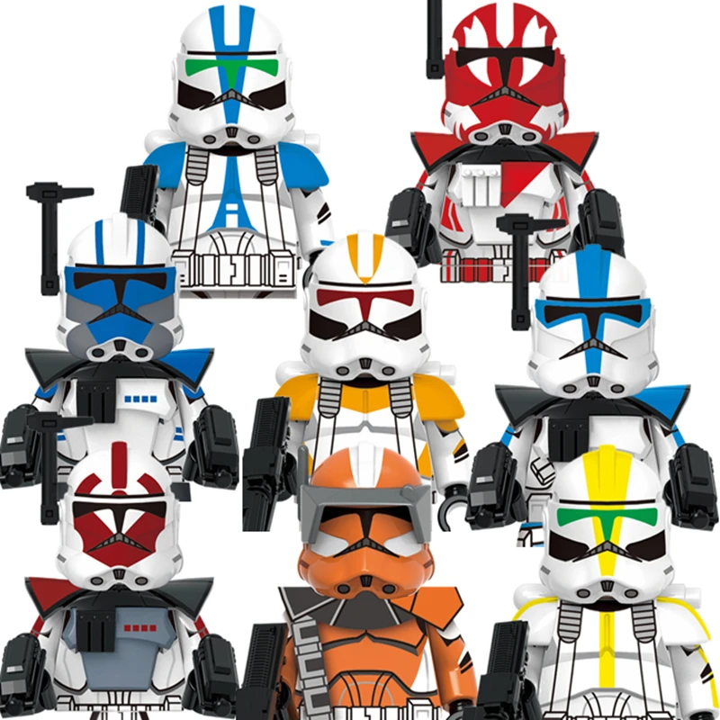 

8 шт./набор, фигурки персонажей Doom ARC Troopers 442nd Stormtroopers Clone Troopers Star Wars Dogma Rex Mini Man