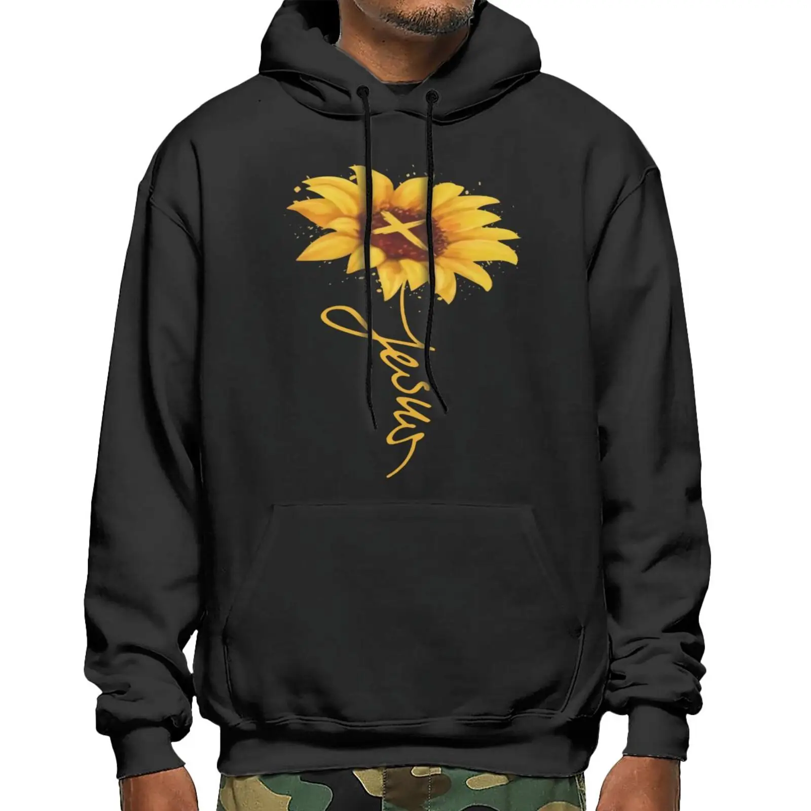 

Jesus Christ Cross Sunflower For Sweatshirts Hoodies Paired Hoodies Anime Sweatshirt Hoodie With Zipper Harajuku Zip Up Hoodie