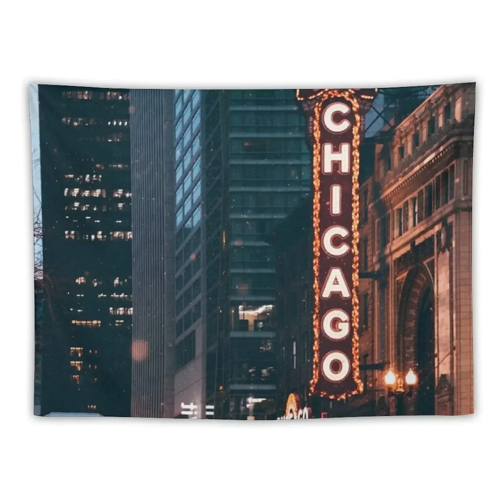 Гобелен Chicago Illinois Neon Sign